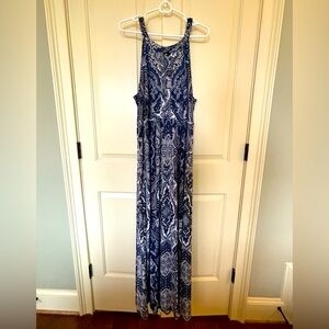 INC International Concepts navy halter style maxi dress (2X)